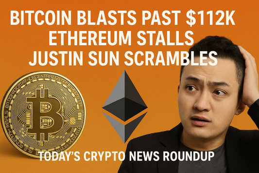 Bitcoin Blasts Past $112K as Ethereum Stalls and Justin Sun Scrambles: Today’s Crypto News Roundup