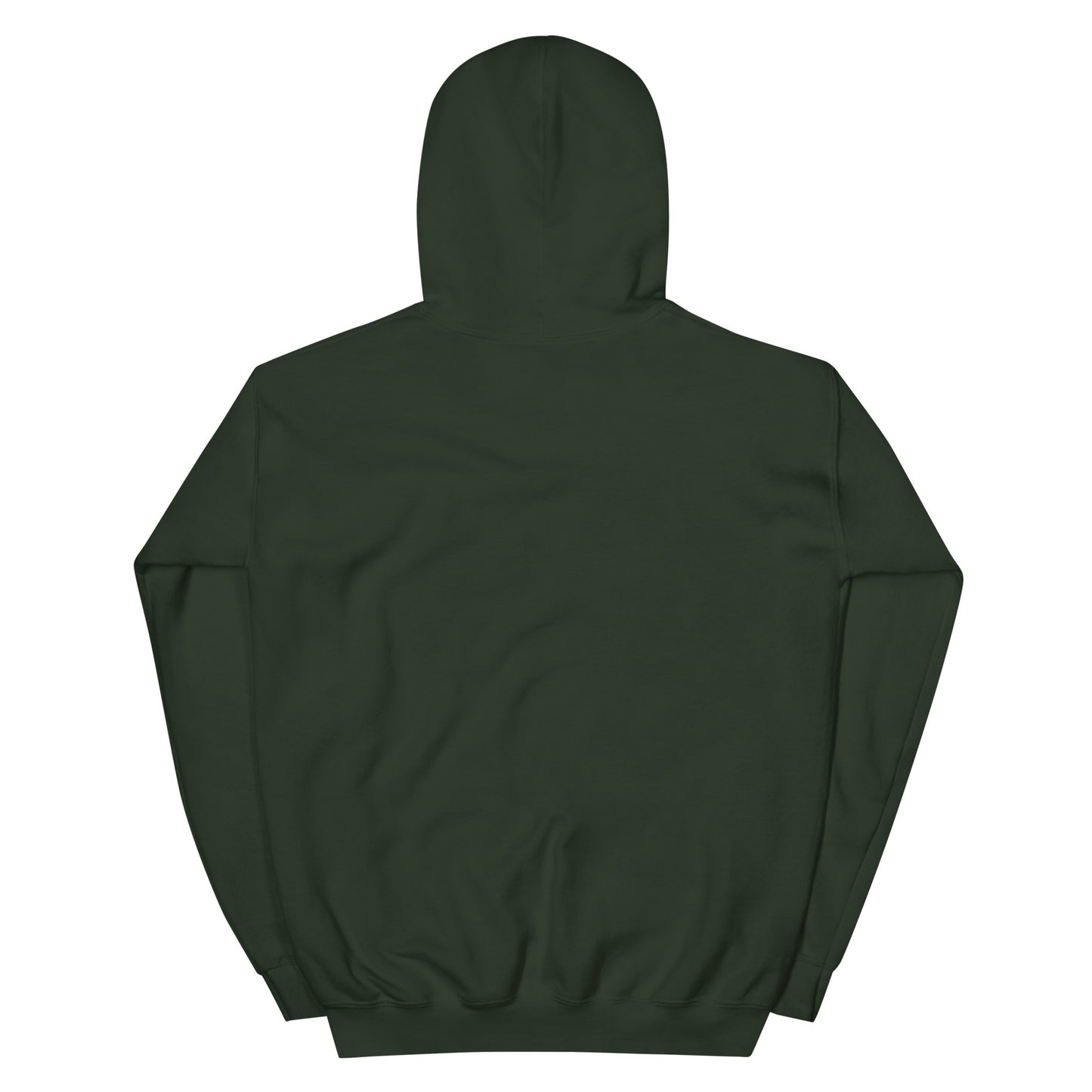 Man wearing dark green hoodie with red candlestick chart and bold text “Fearless in the Red,” styled in relaxed fit matching set