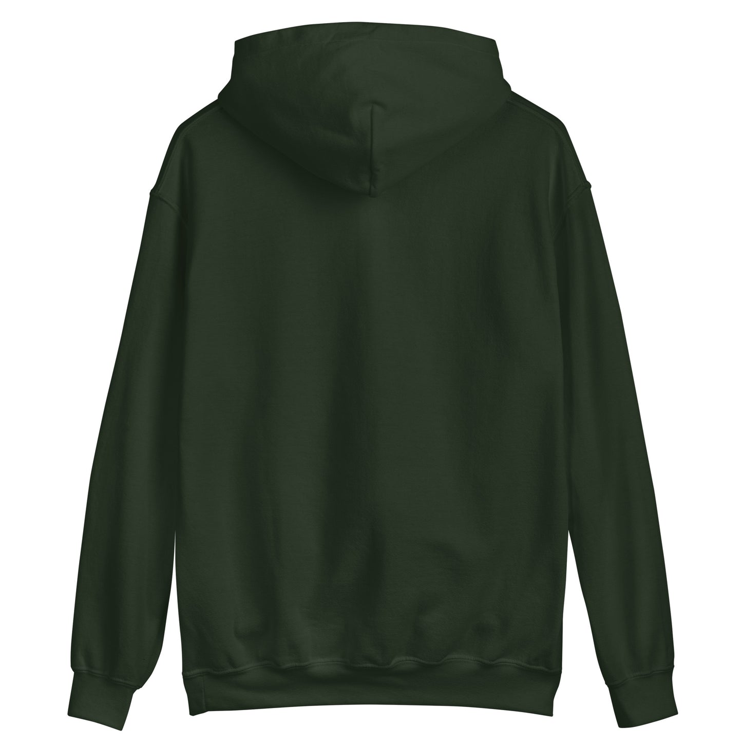 Man wearing dark green hoodie with red candlestick chart and bold text “Fearless in the Red,” styled in relaxed fit matching set