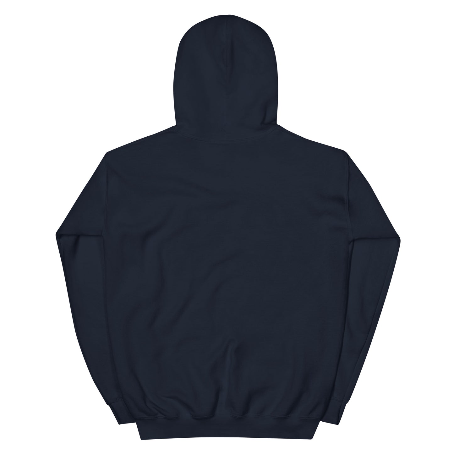 Man wearing navy blue hoodie with bold text: “Built Tough for Market Dips & Toddler Tantrums,” featuring purple financial and parenting-themed icons