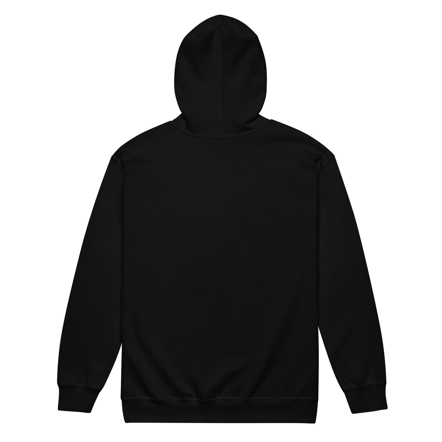 Man wearing black zip-up hoodie with white minimalist text that reads “DeFi Until I Die,” styled with hands in pockets