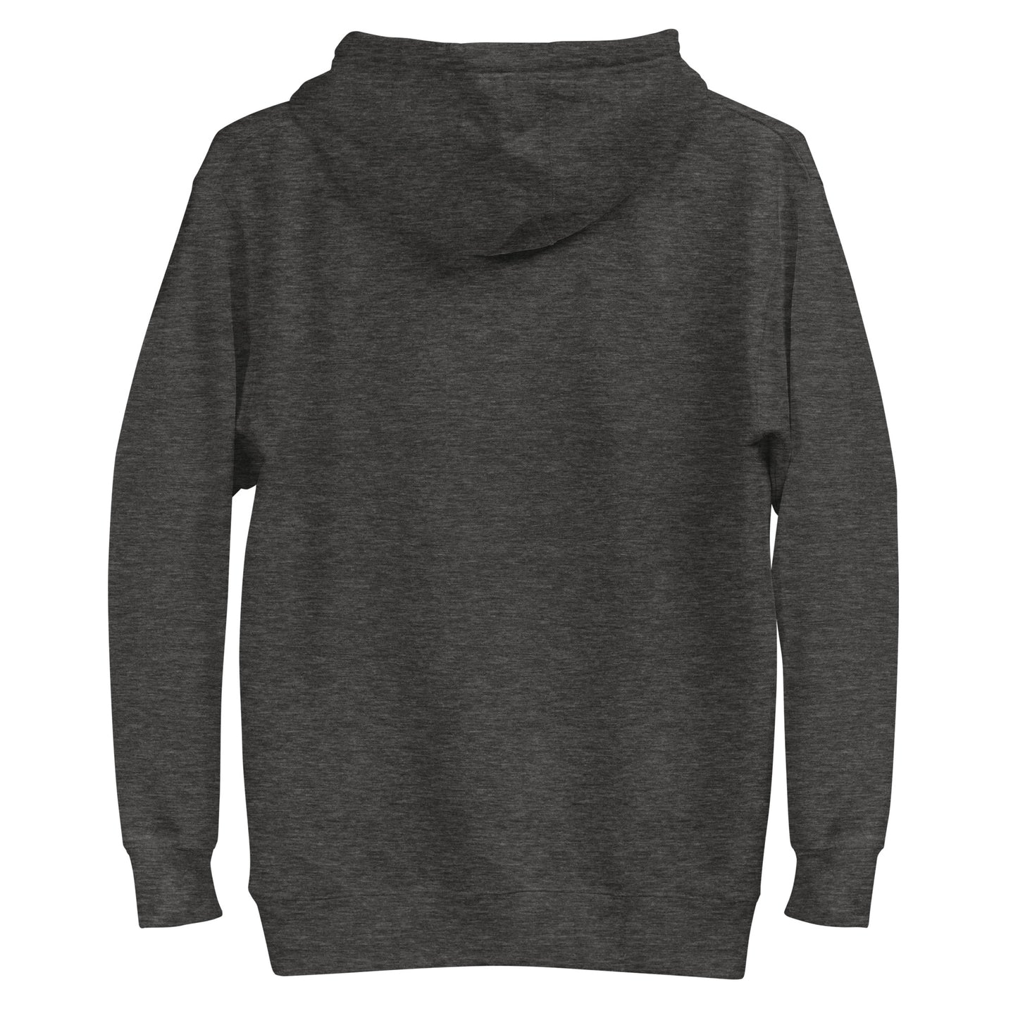 Man wearing charcoal gray hoodie with candlestick chart graphic and “Buy the Dip” text, styled in a relaxed trading streetwear look