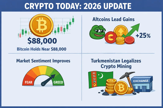 Crypto Today: Bitcoin Holds $88K, Altcoins Lead Gains & Turkmenistan Legalizes Crypto Mining