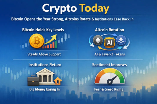 Crypto Today: Bitcoin Opens the Year Strong, Altcoins Rotate & Institutions Ease Back In