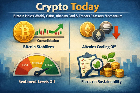 Crypto Today: Bitcoin Holds Weekly Gains, Altcoins Cool & Traders Reassess January Momentum