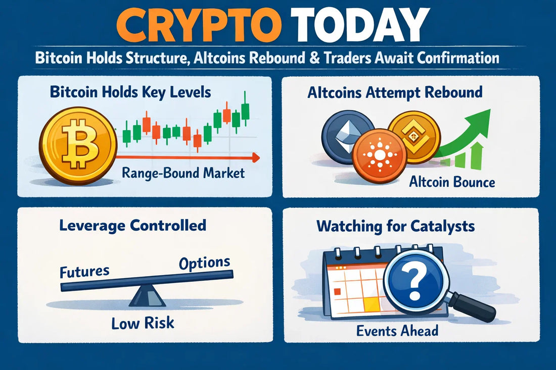 Crypto Today: Bitcoin Holds Structure, Altcoins Attempt Rebound & Traders Watch for Confirmation