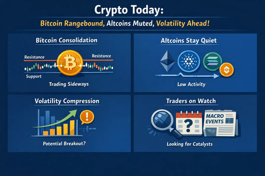 Crypto Today: Bitcoin Holds Range, Altcoins Stay Muted & Markets Brace for a Break