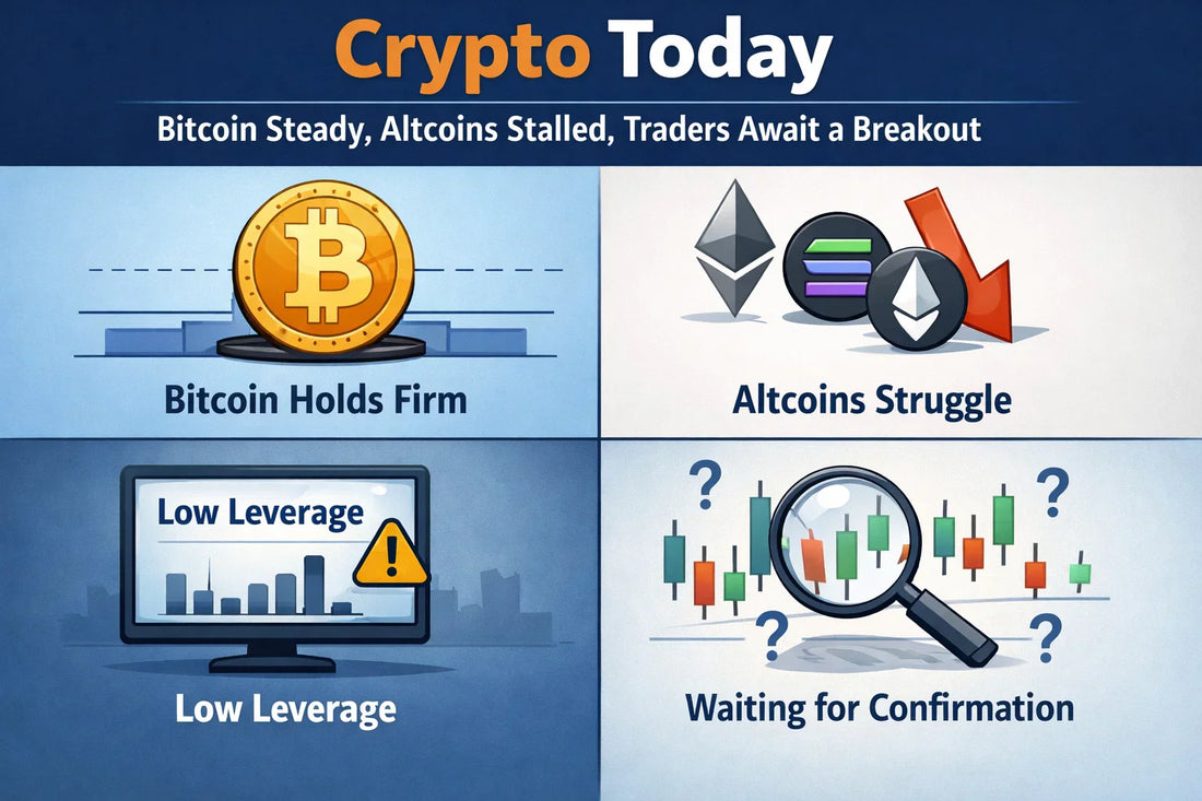 Crypto Today: Bitcoin Holds Firm, Altcoins Stall & Traders Wait for a Clear Break