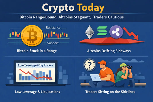 Crypto Today: Bitcoin Holds Range, Altcoins Drift & Traders Stay on the Sidelines