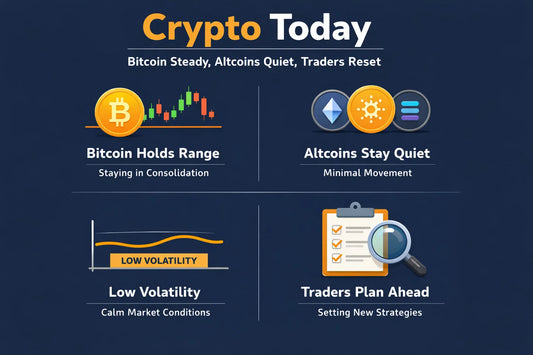 Crypto Today: Bitcoin Holds Range Into the Week, Altcoins Stay Quiet & Traders Reset Expectations