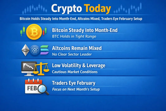 Crypto Today: Bitcoin Holds Steady Into Month-End, Altcoins Stay Mixed & Traders Eye February Setup