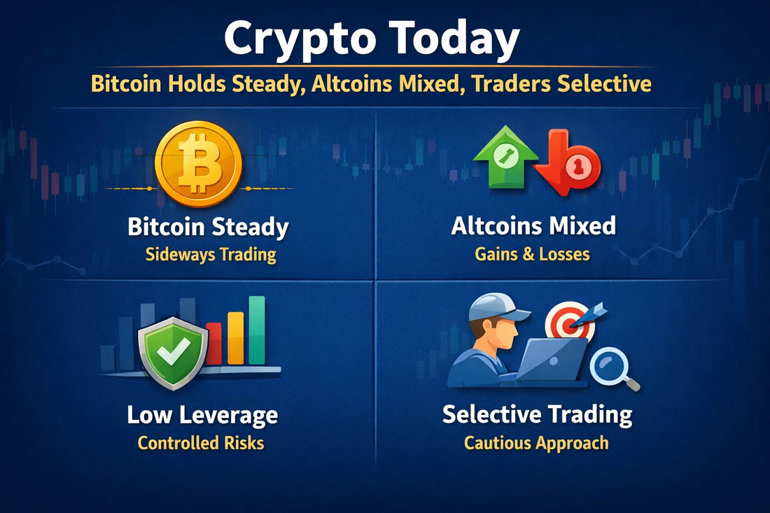 Crypto Today: Bitcoin Holds Its Ground, Altcoins Stay Mixed & Traders Stay Selective