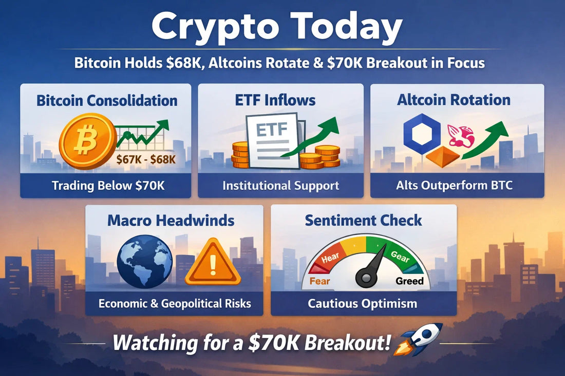 Crypto Today: Bitcoin Holds $68K, Altcoins Rotate & $70K Breakout in Focus