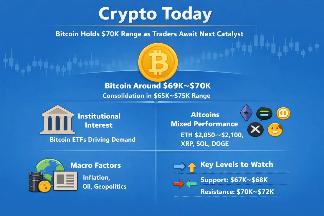 Crypto Today: Bitcoin Holds $70K Range as Traders Await Next Catalyst