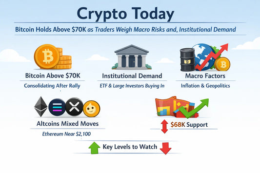Crypto Today: Bitcoin Holds Above $70K as Traders Weigh Macro Risks and Institutional Demand