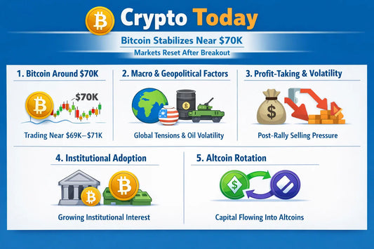 Crypto Today: Bitcoin Stabilizes Near $70K as Markets Reset After Breakout Pullback