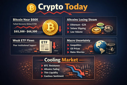 Crypto Today: Bitcoin Weakens Near $66K as Market Loses Momentum