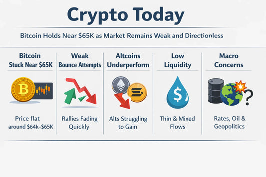 Crypto Today: Bitcoin Holds Near $65K as Market Remains Weak and Directionless