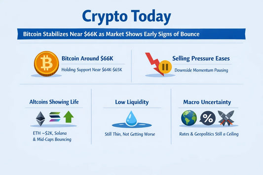 Crypto Today: Bitcoin Stabilizes Near $66K as Market Shows Early Signs of Bounce
