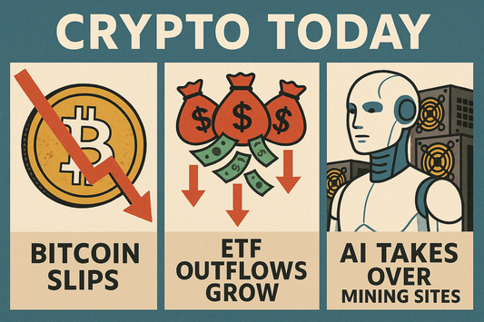 Crypto Today: Bitcoin Slips, ETF Outflows Grow & AI Takes Over Mining Sites