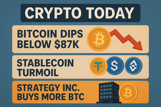 Crypto Today: Bitcoin Dips Below $87K, Stablecoin Turmoil & Strategy Inc. Buys More BTC